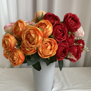 Fleur de camélia artificielle Suzume Ii, 42cm, en soie, décoration faite à la main pour la maison, accessoires de photographie de mariage - Product Image 3
