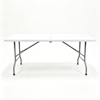 Tables d'extérieur sur mesure pour le camping, ensemble de tables et chaises pliantes en plastique en gros pour événements et pique-niques