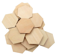 Décorations pour la maison Pièces hexagonales en bois pour l'artisanat