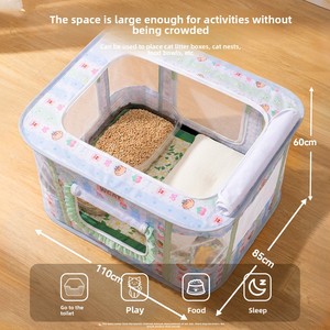 Boîte de mise bas pour chattes, Nid de maternité dédié pour chattes, Tente de mise bas fermé<span class=keywords><strong>e</strong></span> toutes saisons pour chattes gestantes, Lit pliable pour animaux de compagnie - Product Image 4