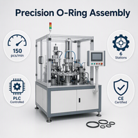 Machine d'assemblage de joints toriques entièrement automatique à haute efficacité QFW avec contrôle PLC, machine d'insertion de joints toriques