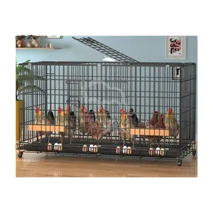 Chicken coop household egg laying automatic feces clearing and egg rolling chicken cage henhouse folding breeding cage