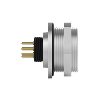 Konektor Kabel Otomotif Tahan Air Nian-Yeong WP-08F3-15-11 Chassis Female Pin Front Lock M12*0.5 Copper Housing 4A