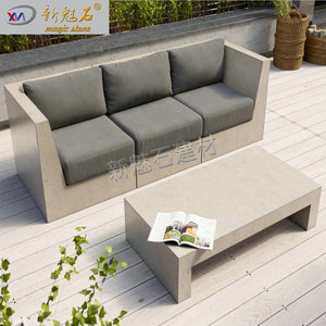 Nuevo Conjunto de Sofás de Cemento para Exteriores Magic Stone, Muebles de Jardín Modernos de Hormigón con Acabado Natural - Product Image 1