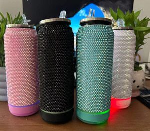 Tùy chỉnh Bling Rhinestone chân không Bluetooth Loa Tumblers 40oz thép không gỉ Wirelss Loa Coffe ly - Product Image 2