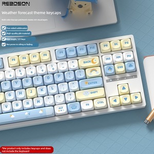 Teclas con Diseño de Pronóstico del Tiempo, Perfil MOA, PBT, Sublimación de Tinta en Cinco Caras, Juego de 120 Teclas para Teclado Mecánico para Juegos Tipo MX - Product Image 2