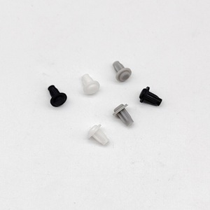 Tampons anti-collision en silicone, trou de 5 mm, blanc, gris, noir, protection des coins des portes, des armoires et des murs, réduction du bruit silencieuse - Product Image 1