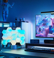 Module d'interrupteur intelligent Cololight Hexagon RGB multicolore 2,4 GHz Wi-Fi Contrôle de l'application Lifesmart Kit de décoration lumineuse automatique pour la maison