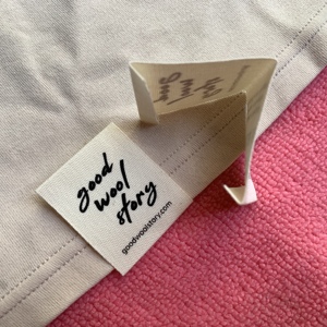 Étiquette en coton biologique pliée à la main pour couverture de livre, étiquette en coton biologique pliée à la main pour chemise - Product Image 4