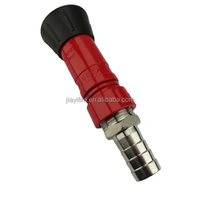 Buse de pulvérisation d'incendie en plastique rouge Jiayi 3/4" et 1" pour incendies de classe A et B, à raccordement rapide, utilisation facile, protection incendie