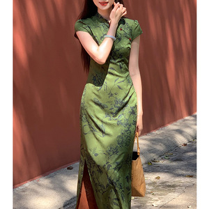 Vestido Qipao de verano para <span class=keywords><strong>mujer</strong></span>, Cheongsam <span class=keywords><strong>tradicional</strong></span> chino, vestido de noche Sexy para <span class=keywords><strong>mujer</strong></span>, <span class=keywords><strong>ropa</strong></span> <span class=keywords><strong>tradicional</strong></span> <span class=keywords><strong>china</strong></span> - Product Image 2