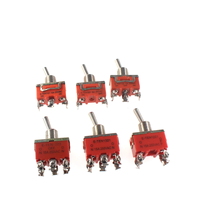 Interrupteur à bascule miniature E-TEN1321 AC 250V 15A 2 positions, interrupteur à bascule à bornes, orange, 6 broches, pour applications marines