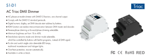 Variateur Triac S1-D1 AC100V/240V 1 <span class=keywords><strong>canal</strong></span>, contrôleur DMX512 pour variateur à découpage de phase AC avec fonction DMX512, variateur LED RoHS - Product Image 4