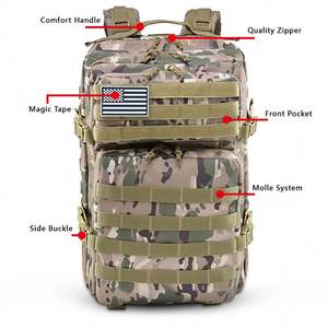 ODM Large Capacity Multifunction Tactical Camouflage <b>Backpack</b> Unisex Waterproof Survival Bag Hunting Mochila Polyester Bag - Product Image 4