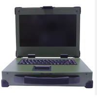 Laptop industri portabel, PC/PCIE Slot ekspansi 14.1 inci layar sentuh Intel I5 CPU mendukung 18V ~ 23V DC 1 *