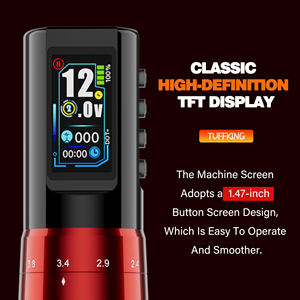タフキング 新型パワフル1600mAhモーター <span class=keywords><strong>2</strong></span>.0-4.2mm調整可能ストローク プロ仕様ワイヤレスタトゥーマシン 初心者向けボディアート用 - Product Image 6