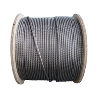 Tali kawat 7x7 3/32 "x 3/16", tali logam kabel pesawat baja galvanis berlapis PVC 3/32 inci 2.38mm