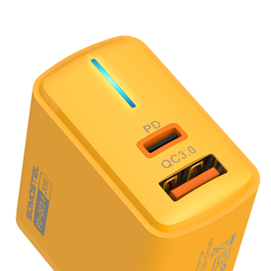 Chargeur de voyage rapide SMS Q45 20W PD <span class=keywords><strong>QC3</strong></span>.<span class=keywords><strong>0</strong></span> double USB-A et USB-C avec câble, prise US/EU - Product Image 5