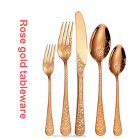 Nouvel ensemble de couverts contemporains 5 pièces, couteau à steak, fourchette, cuillère, cadeaux d'affaires, acier inoxydable, haute qualité, vaisselle de table