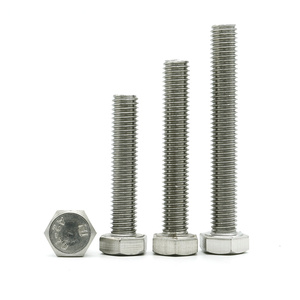 Lục giác vít M5 M6 M8 <span class=keywords><strong>DIN</strong></span> <span class=keywords><strong>933</strong></span> ISO 4017 A2 thép không gỉ 304 Hex Máy vít lục giác Bolt với đầy đủ ren - Product Image 1