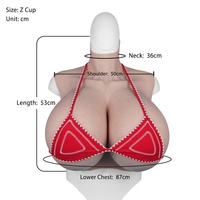 Prothèses Mammaires Réalistes en Silicone, Faux Seins Artificiels Énormes, Cuirasse Coupe Z