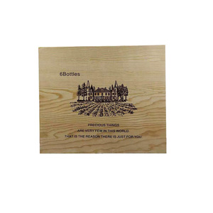 Wooden Wine <b>Box</b> 6 Bottles <b>Pine</b> Wood Handmade Gift Storage Rectangle Craft Packaging - Product Image 5