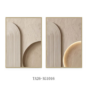 Quadro su Tela Minimalista Geometrico con LED, Arte Moderna per Soggiorno, Grande Dipinto da Appendere - Product Image 4