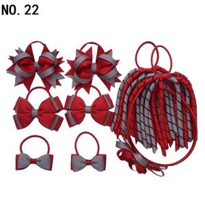Set di Fiocchi per Capelli all'Ingrosso per il Ritorno <span class=keywords><strong>a</strong></span> Scuola, Fiocchi Korker per Uniformi Scolastiche, Fermagli e Fasce per Capelli per Bambini, Abbinabili alle Uniformi - Product Image 6