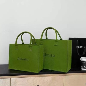 ODM prezzo di fabbrica stile vita quotidiana durevole Casual Tote Logo personalizzato colorato eco-friendly materiale Unisex di moda borsa in feltro - Product Image 2