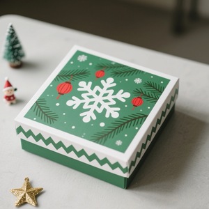 エレガントなクリスマスギフトボックスカスタマイズ可能な形状卸売マット仕上げリジッドハード段ボールふたとベースクリスマスギフト用 - Product Image 4