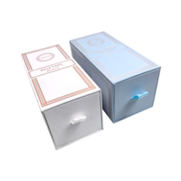 Boîte à savon liquide haut de gamme en carton gris, faite à la main, avec logo imprimé et dorure, ruban personnalisé, emballage cadeau de luxe réutilisable en tiroir, vente en gros