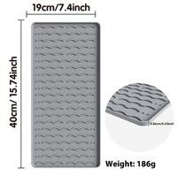 Grand plateau d'égouttage 2 en 1 Tapis de café en silicone Tapis de table isolant thermique antidérapant avec coussin de séchage pour tasses à café