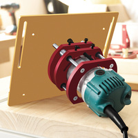 Base elevadora para router con placa de inserción para mesa de router, para motores de 65mm de diámetro, herramientas de bricolaje para bancos de trabajo de router de madera y carpintería