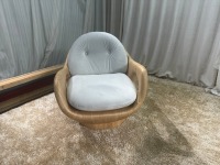 Fauteuil contemporain minimaliste en fibre de verre - Fauteuil d'appoint moelleux pour salon, appartement, villa, hôtel et usage extérieur