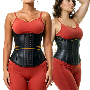 Gaine amincissante pour femme avec trous, corset tendance en latex respirant pour le bas du ventre, contrôle ferme, pour affiner la silhouette - Product Image 2