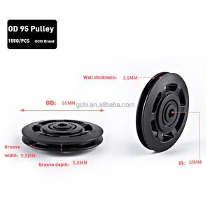 जिम राउंड बेल्ट की फिटनेस उपकरण 70/80/90/115 मिमी प्लास्टिक नायलॉन जिम पल्ले व्हील साइलेंट असर स्टॉक में - Product Image 5