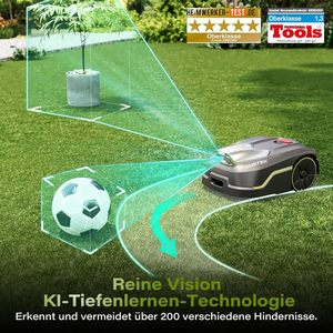 Tondeuse à gazon robotisée sans fil intelligente V600 en promotion, autonomie de 90 à 120 minutes, sans limites de zone de coupe - Product Image 4