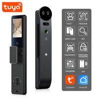 Serrure de porte intelligente Tuya WiFi 3D Face AI Intercom avec écran dynamique, reconnaissance de la veine palmaire, empreinte digitale, déverrouillage à distance via l'application PST-A20-AI