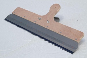 Racleur auto-nivelant pour revêtement <span class=keywords><strong>de</strong></span> <span class=keywords><strong>sol</strong></span> en époxy, en acier inoxydable, avec crans, racloir pour peinture au ciment, outil <span class=keywords><strong>de</strong></span> construction - Product Image 4