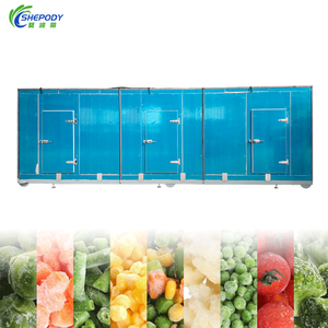 Congelador de túnel en espiral de baja temperatura Shepody con control de temperatura para congelación rápida de dumplings, maíz y zanahorias - Product Image 2