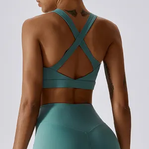 Donne allenamento compressione athletic yoga top push up racerback reggiseno sportivo fitness palestra reggiseno sportivo da corsa ad alto impatto