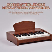 Piano numérique droit en bois massif pour enfants, clavier miniature avec mécanisme à marteaux, 25 touches et étui, cadeau pour bébé