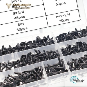 Kit d'assortiment de vis autoperceuses à tête fraisée Phillips en acier inoxydable 410, 190 pièces, finition oxyde noir - Product Image 5