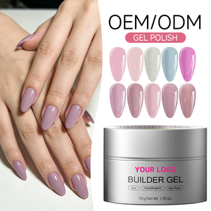 OEM Wholesale Hema Tpo Free <b>Builder</b> UV Hard Gel 50g Hema Free Nail Extension Self-Leveling <b>Builder</b> Hard Gel for Nail Salon - Product Image 1