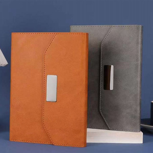 Carnet à spirales en cuir PU avec logo personnalisé, reliure Wire-O, couverture rigide, journal d'écriture professionnel - Product Image 1