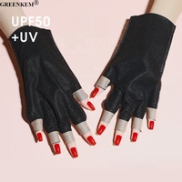 Gants de protection anti-UV GREENKEM, gants sans doigts pour manucure, art des ongles, lampe LED, sécheuse à ongles, protection contre les radiations, gants pour ongles