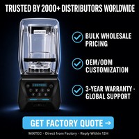 Fabricante de Licuadoras Comerciales OEM de 1500W - Cuchilla de Acero Inoxidable, Carcasa Insonorizada, 2 Años de Garantía, Certificaciones Completas