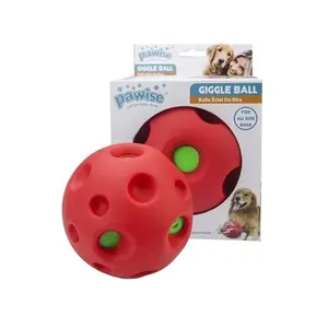 पावार विनाइल मुझे हिलाओ-गिगल बॉल खिलौने चबाने वाला खिलौना मारने का समय प्रशिक्षण पिल्ला गेंद के खिलौने