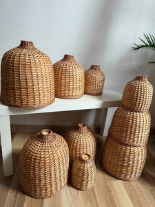 Pantalla de Lámpara Colgante de Ratán Natural, Cubierta de Luz de Mimbre Tejida a Mano en Vietnam para Iluminación de Isla de Cocina, Fabricante - Product Image 2