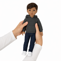 Tête de poupée en vinyle personnalisée, poupée garçon de 18 pouces, unisexe, réaliste, jouet éducatif doux pour enfant